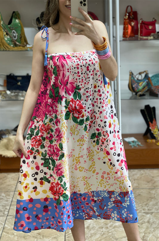 Midi Floral Mix Dress