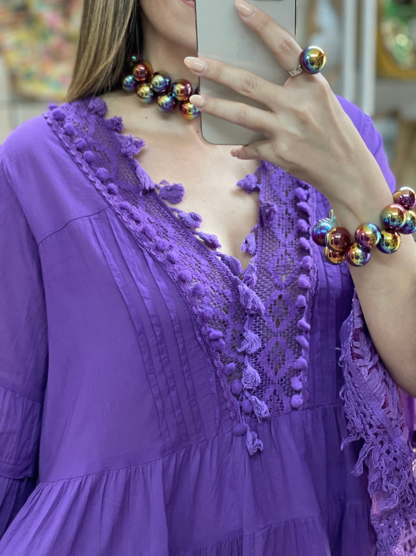 Purple Boho Dress