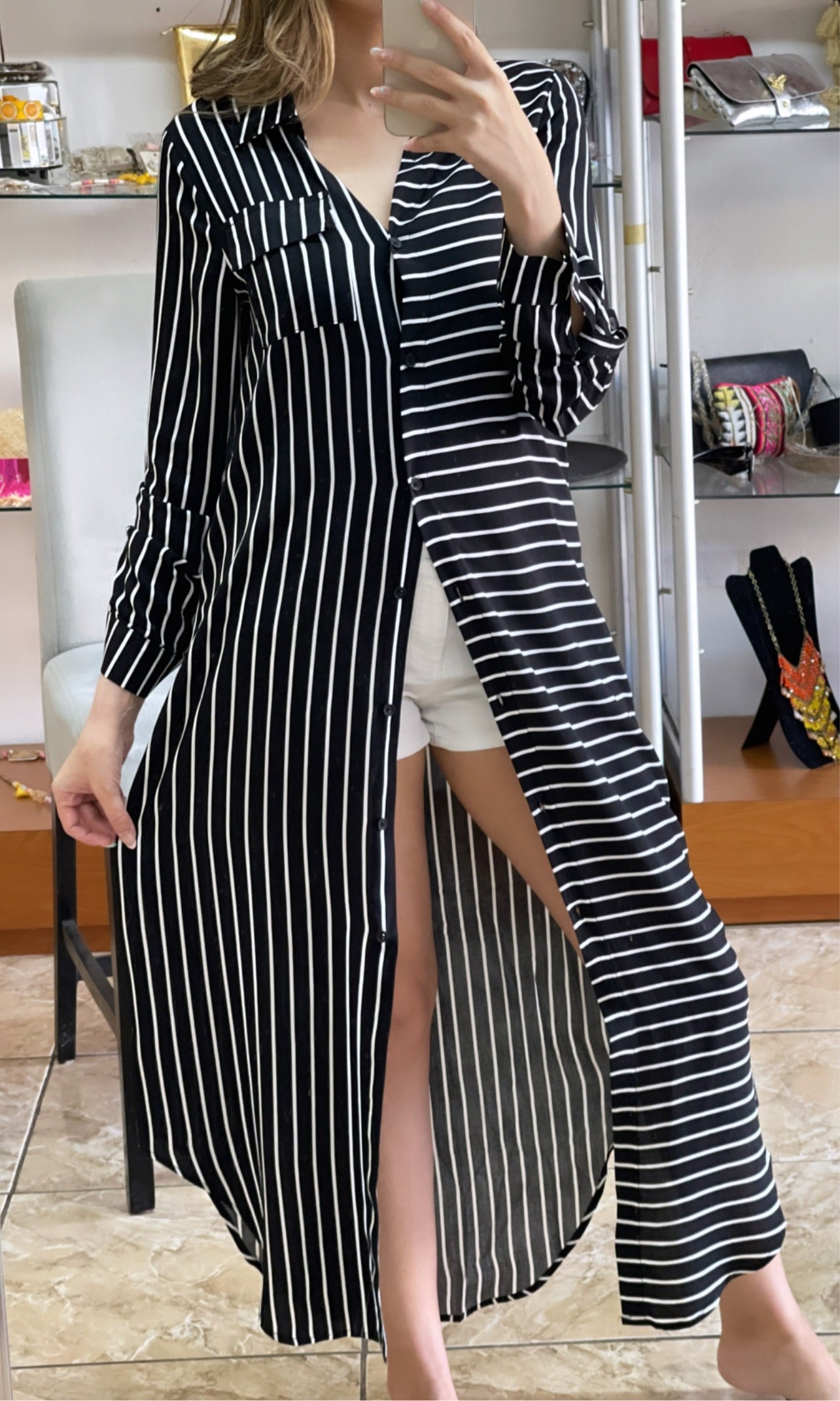 Black and White Stripes Dress