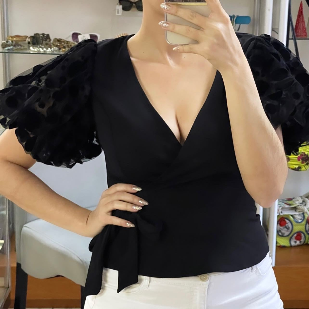 Puffy Sleeves Top