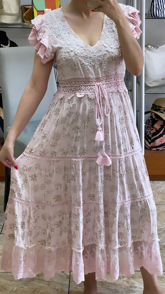 Pink Midi Dress