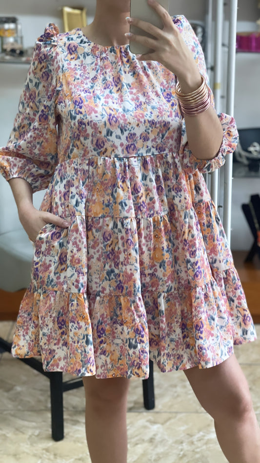 Pink Floral Dress